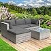 Produktbild BRAST® Gartenmöbel Lounge Set | 4-5 Personen viele Modelle & Farben | inkl. extra Dicke Kissen | TÜV geprüft | Outdoor Loungemöbel Sitzgruppe Essgruppe Garnitur | Royal Grau