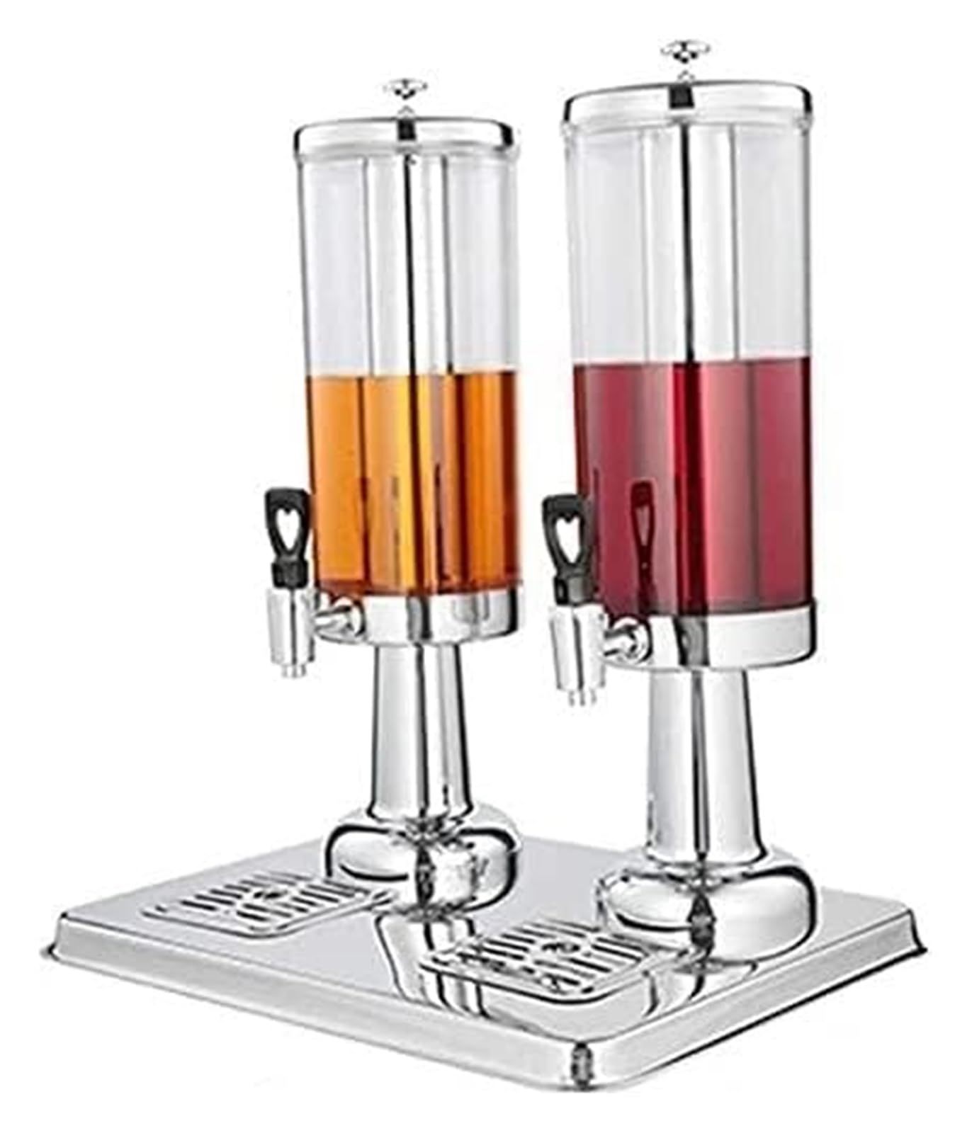 asdchZen Drink Dispenser Double Bowl Juice Vending Machine, 6L Beverage, Orange Juice Dispenser