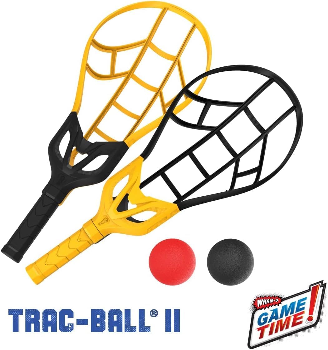 WhamO Game Time TracBall 2 Rackets & 2 Air Action Balls Outdoor Play For Kids