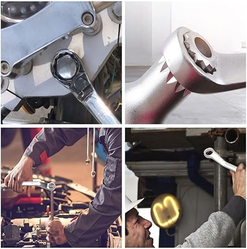 Utoolmart Torx Box Wrench, 14Mm X 17Mm Metric 12 Point Offset Double Box End Wrench, 225Mm Length Wrench Repair Tool For Automotive Home Chrome Plated, Cr-V #TOP7