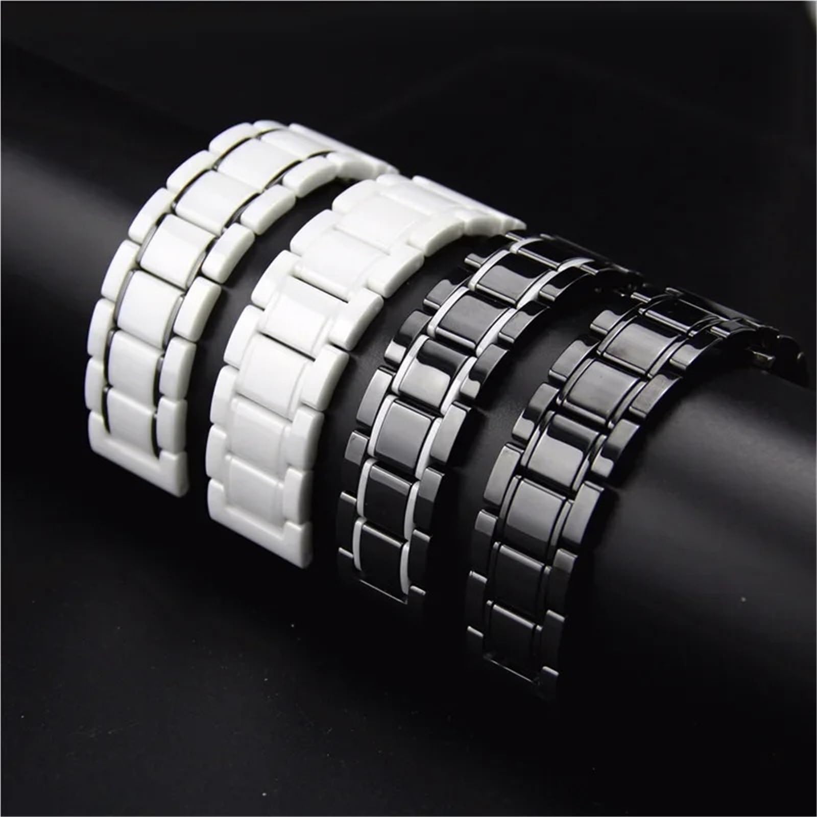 Ceramiczny metalowy pasek o średnicy 24 mm z mechanizmem szybkiego zwalniania do męskich inteligentnych zegarków sportowych