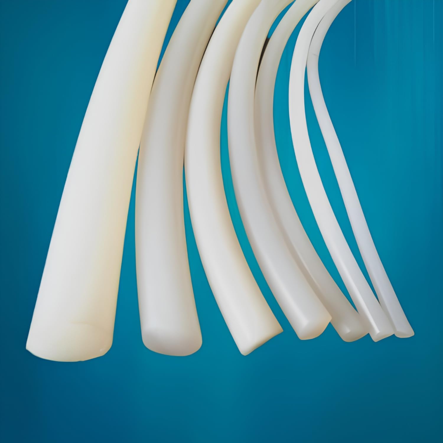 Aicon� Silicone Round Rubber Cord/Strip Temperature Withstand Range -60�C to +220�C and, Hardness - 60+/-5 (5 Meters Pack) (3mm Dia, White/Translucent)-image-28