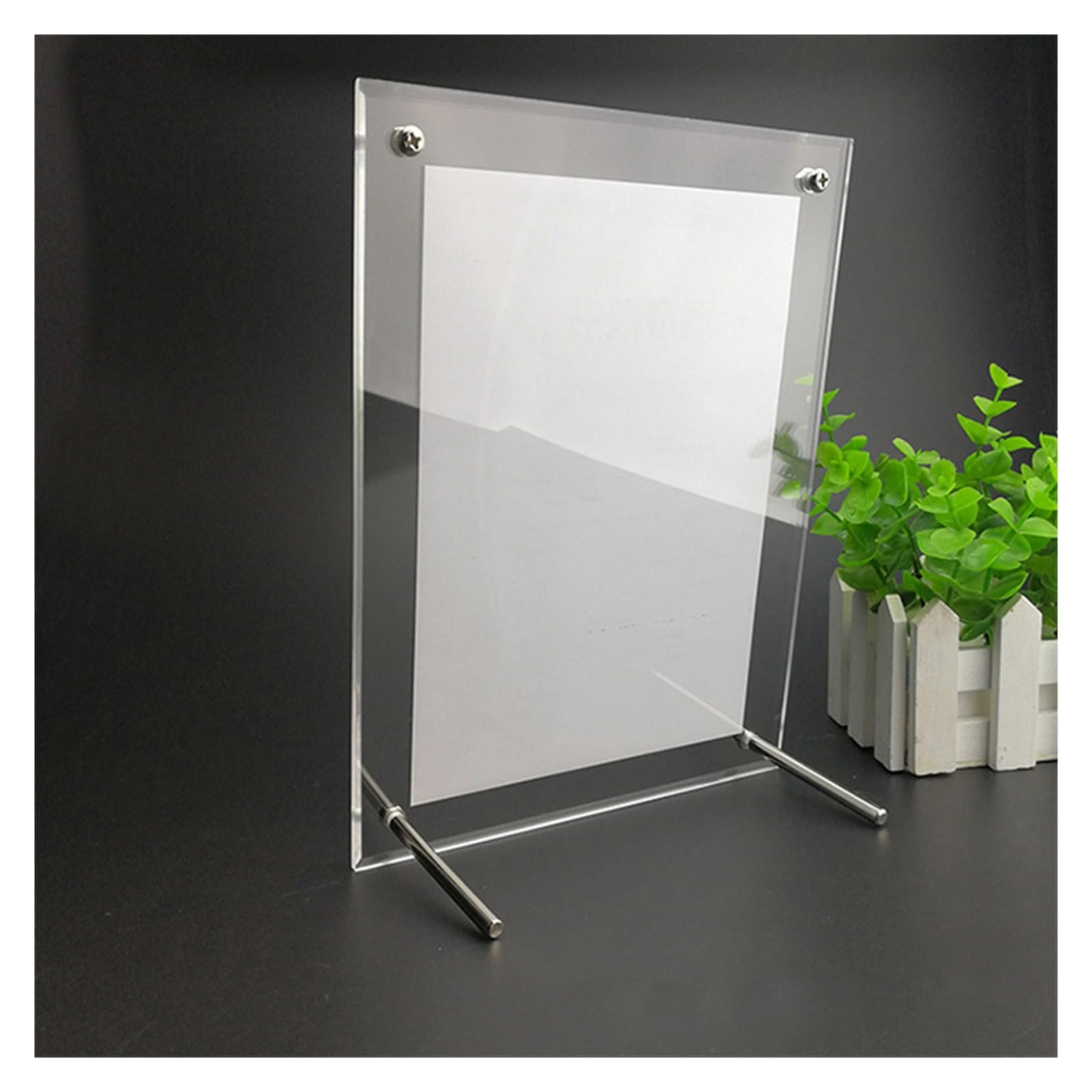 MOBYGKFY Transparent Photo Frame Acrylic Photocard Holder Picture Album Poster Display Stand Desktop Ornament
