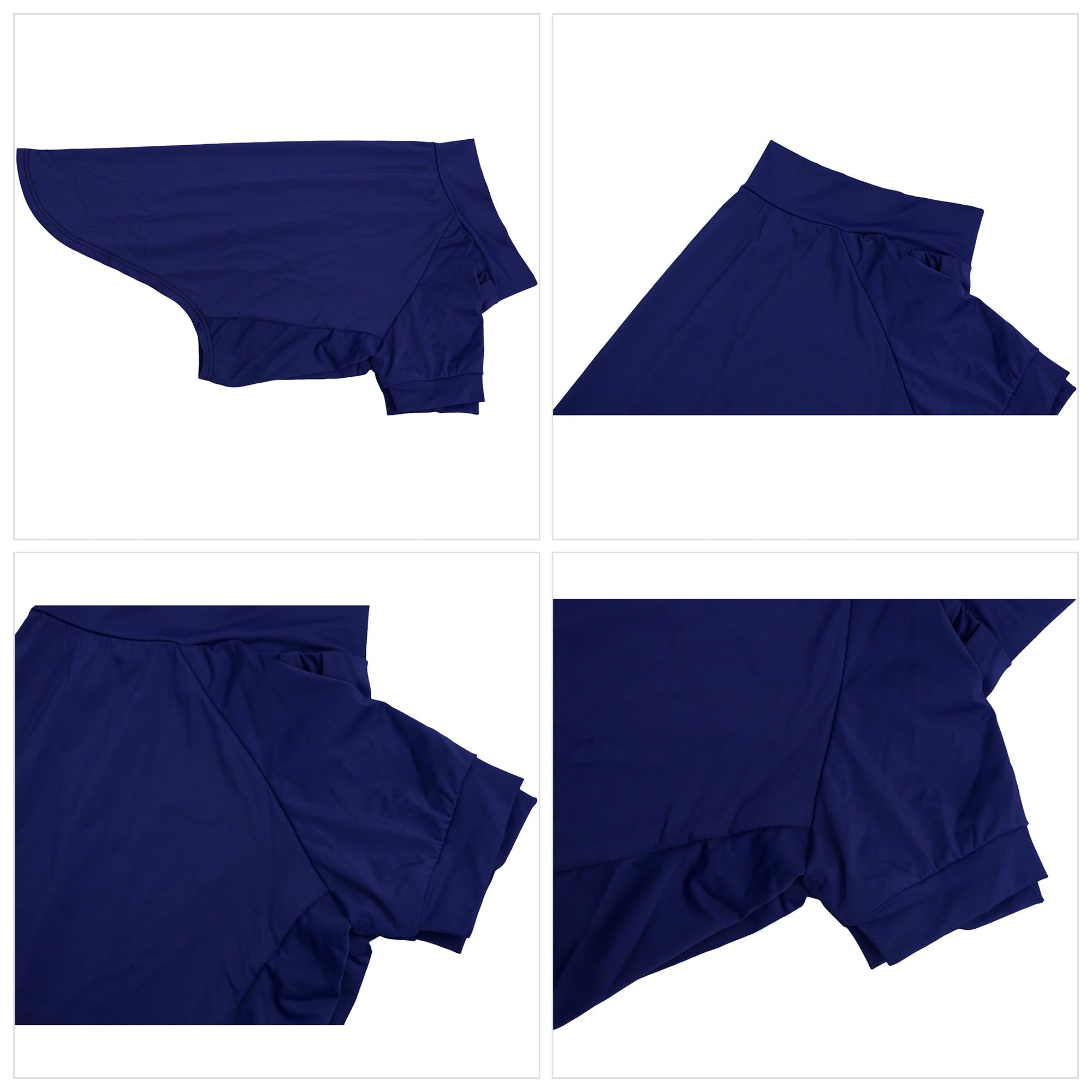 LoveLongLong Spring Summer Cooling Dog T-Shirt with UV Protection and Moisture-Wicking Fabric Blank Color Navy Blue S