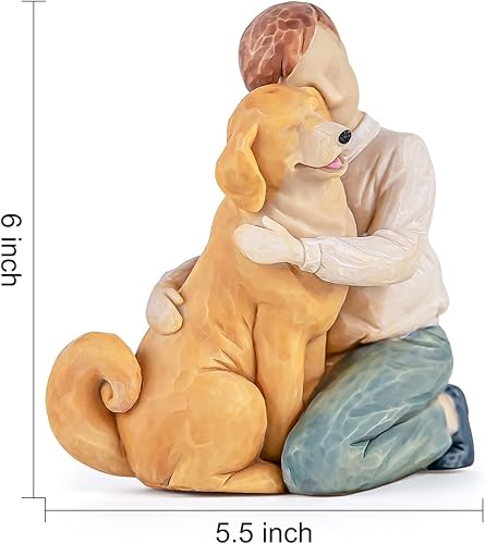 Miniatura 4 de Pets Dog Statues Gifts Collectible Figurines Sculpted Hand-Painted Figures for Home Decorations Living Room Bedroom Office Loss of Dog Gifts