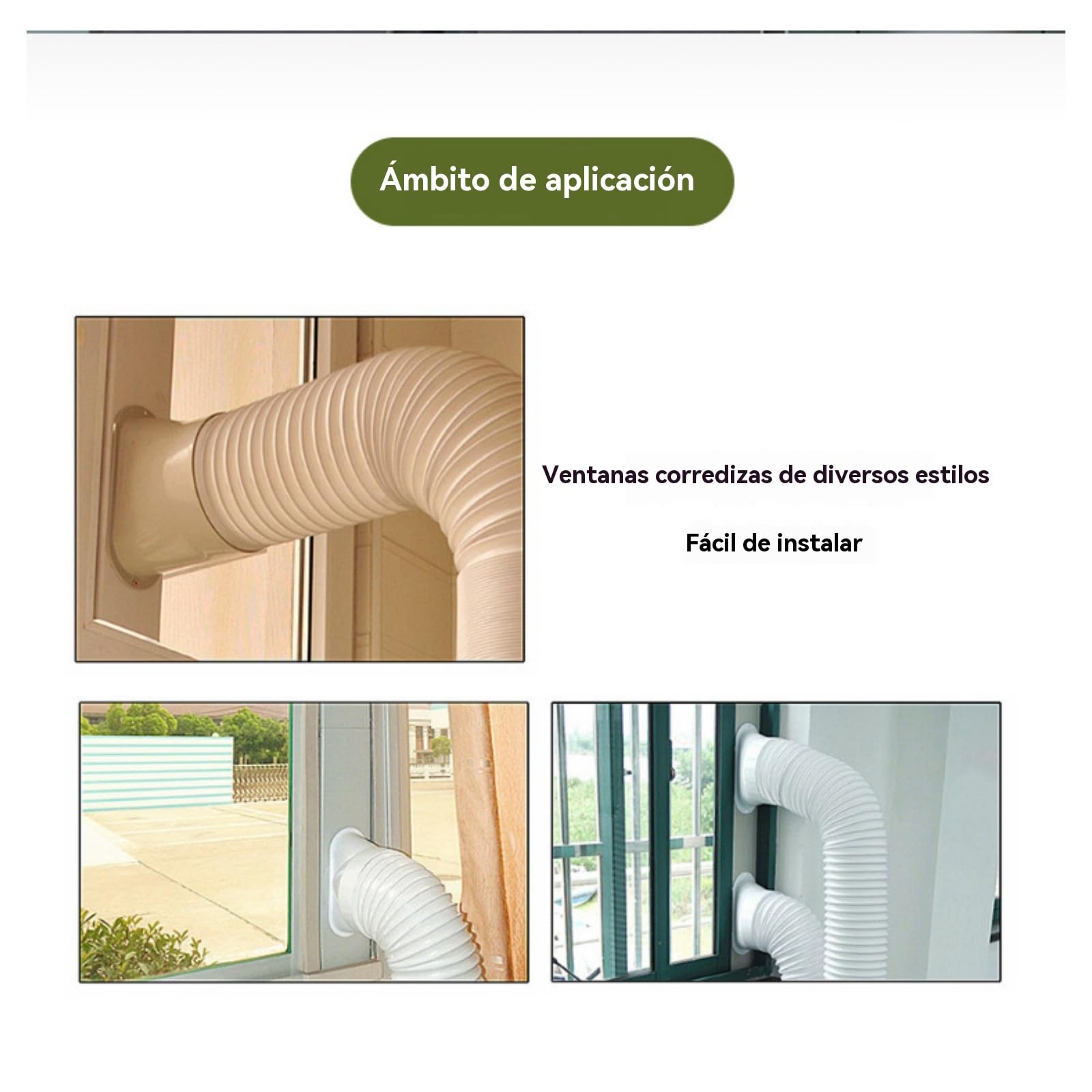 Kit De Ventana De Aire Acondicionado Portátil, Adaptador Ventana Aire Acondicionado, Accesorio De Ventana De Aire Acondicionado,Placa Sellado Ventana Ajustable para Aire Acondicionado Móvil,