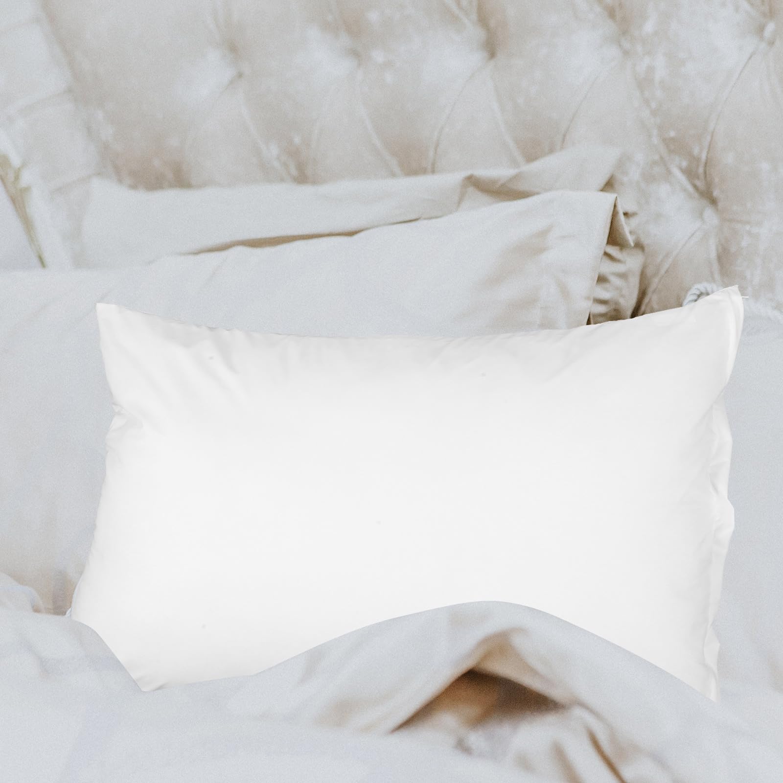 FOMIYES 4 Piezas Funda de Almohada de Poliéster en Color Claro, Cómoda y Fácil de Limpiar, Diseño Elegante para Sofá de Estudio o Sala de Estar