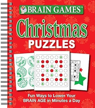 Spiral-bound Brain Games - Christmas Puzzles Book