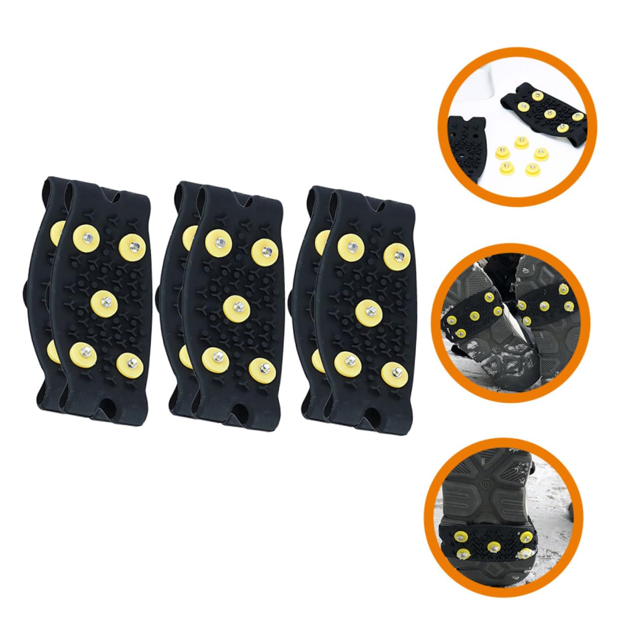 Healeved Crampones Antideslizantes para Zapatos Agarres para Zapatos De Nieve De Invierno Agarre para Zapatos De Nieve Clavos De Tracción para Zapatos Clavos De Agarre para Hielo para
