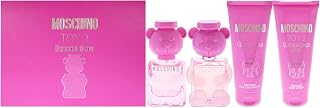 Moschino Moschino Toy 2 Bubble Gum Spray feminino 100 ml, spray EDT 5 ml, loção corporal 100 ml, gel de banho e banho de 100 ml, conjunto de presente de 4 peças