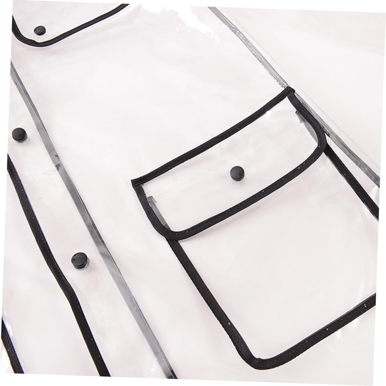 Beavorty Reutilizable para Adultos con Capucha Poncho Transparente EVA con Borde Colorido Resistente y Portátil para Actividades al Aire y