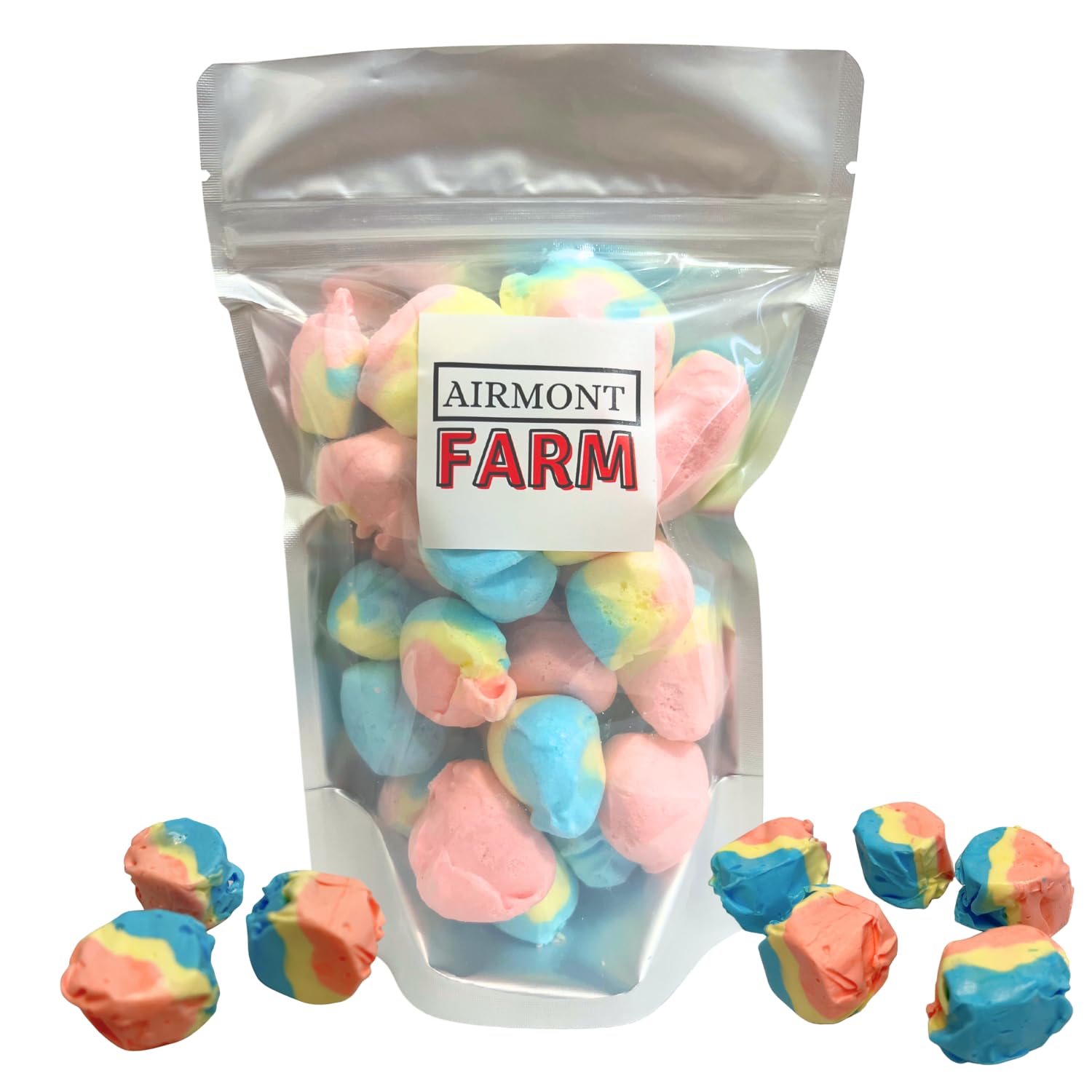 Freeze-Dried Candy Salt Water Taffy 2 oz - Cut To Bite Sized Pieces - Ships In Box - Deliciously Crunchy, Intense Flavor, Lightweight Snack (Shaved Ice)