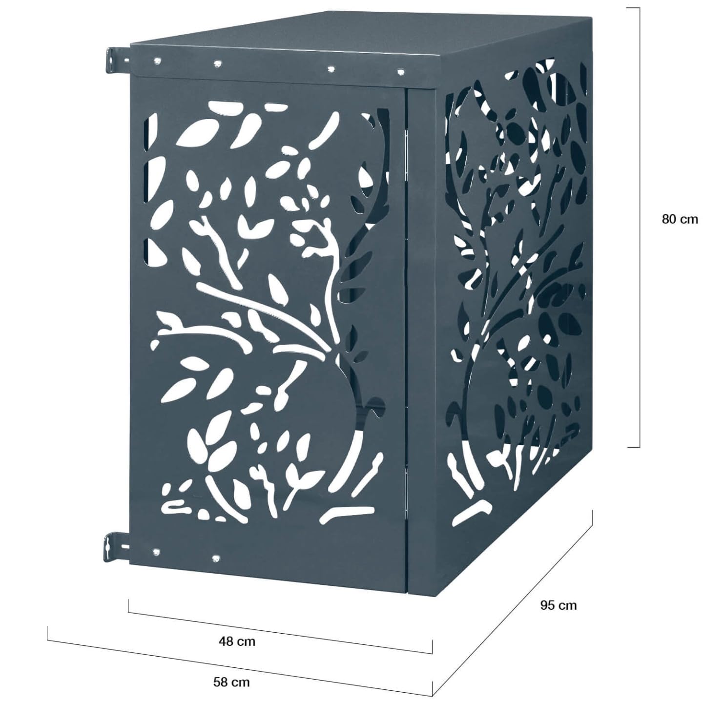IDMarket - Cache climatiseur LIS en métal gris anthracite