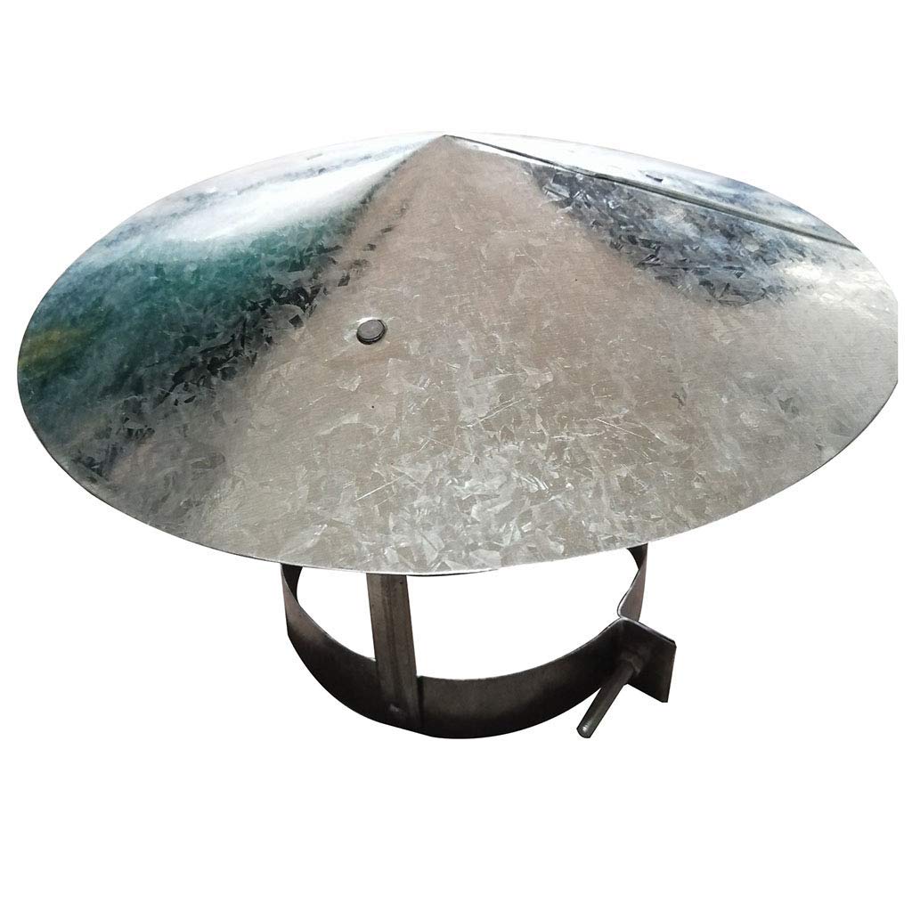 KGLHJDY Chimney Cowl Cap, Pipe Rain Cover Protector Cap Galvanized tinplate Ending Roof Cowl for Ducting Ventilation Cap Rain Hat Hood,180mm