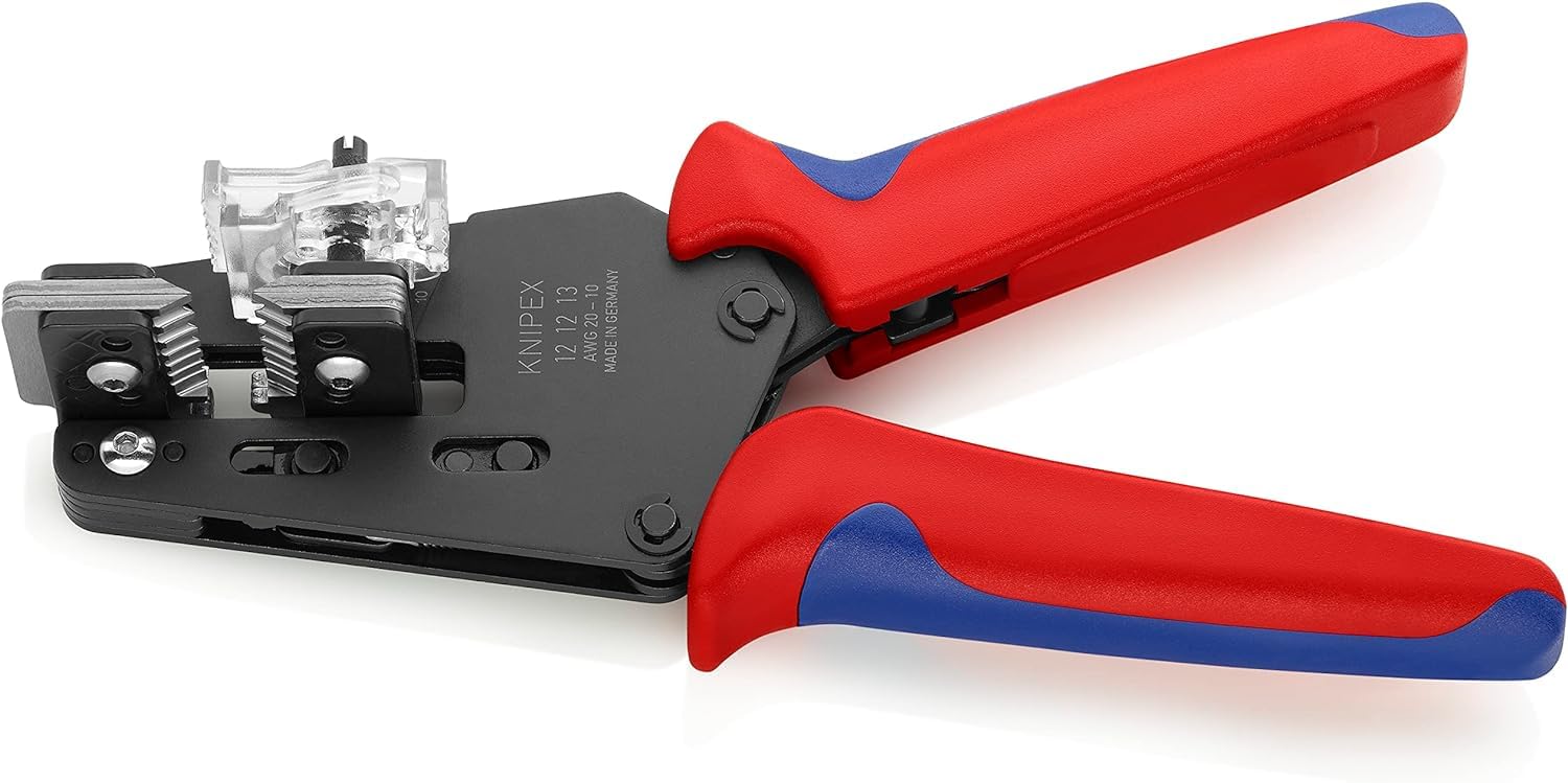 Knipex Multi Color Precision Insulation Stripper With Adapted Blades With Multi-Component Handles 195 Mm, 12 12 13
