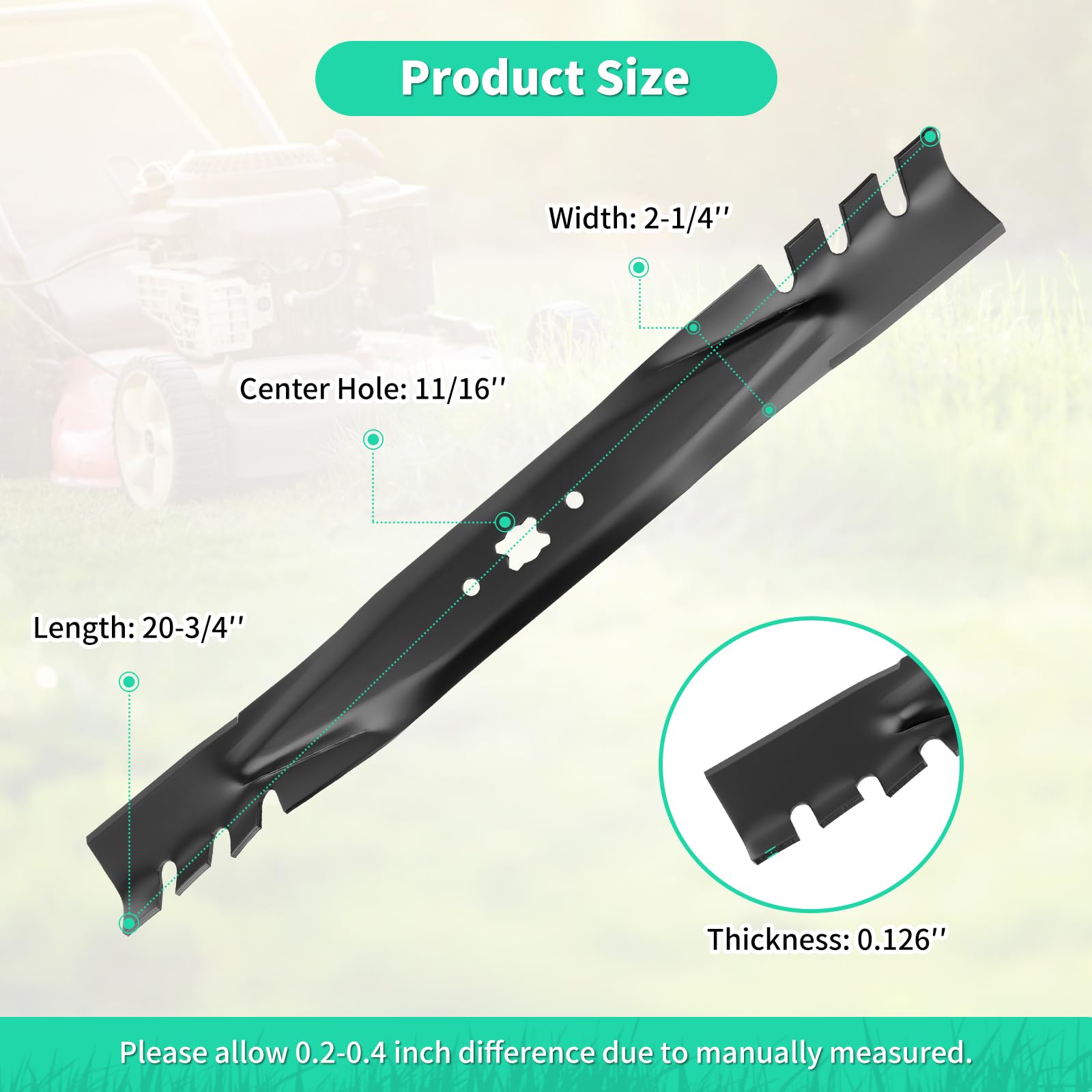 942-0741A Gator - Cuchilla para cubierta de 21 pulgadas, 742-0741A compatible con Troy-Bilt MTD Cub Cad et Craftsman, sustituye a 942-0741, 742-0741, 942-04276, 742-04276, 2 unidades