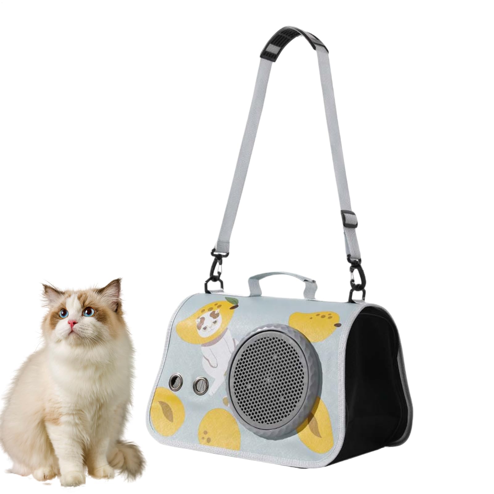Transport pour chiot et chaton avec zones de ventilation maximale