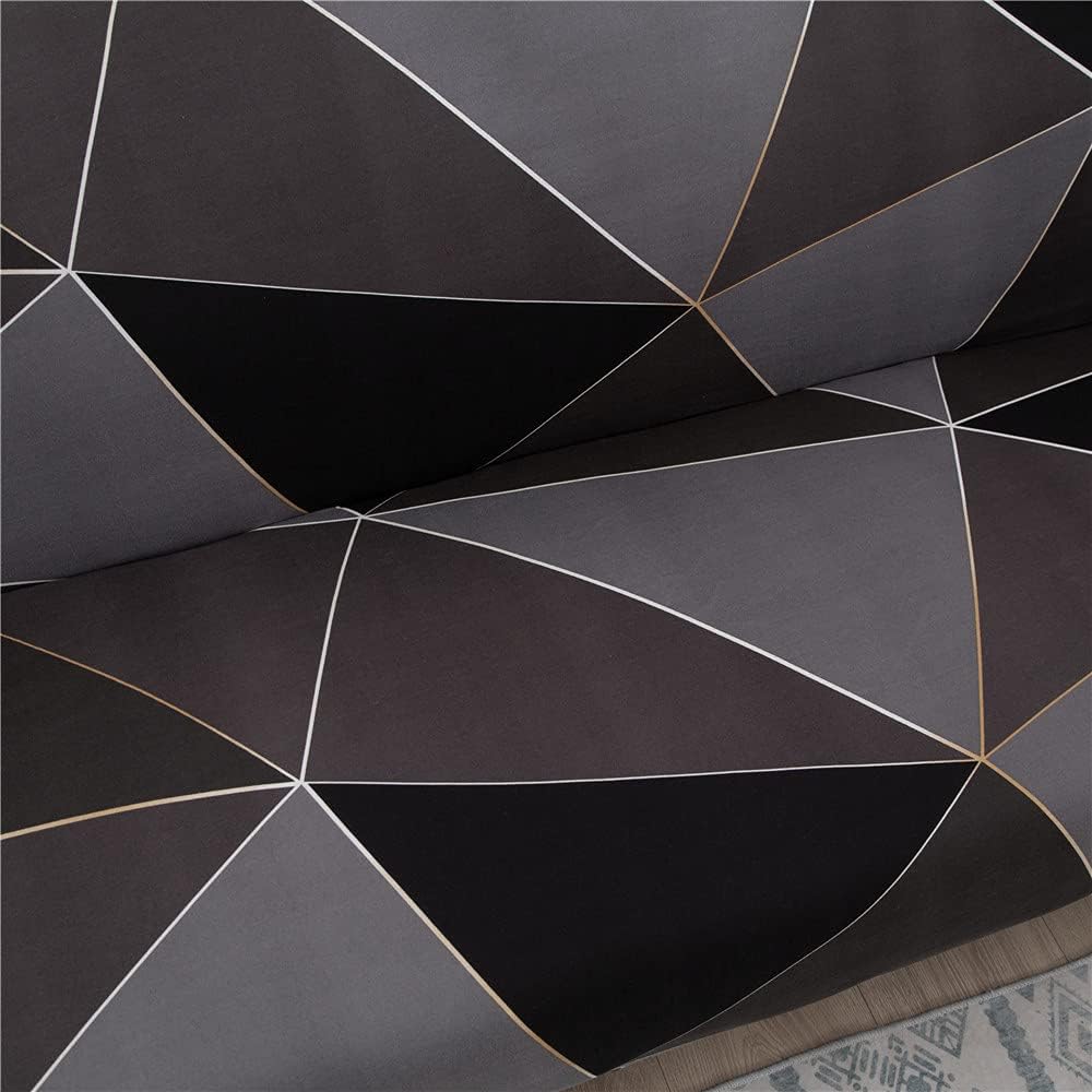 Cornasee Stretch Geometric Futon Cover Slipcovers Full Size,Fully Folding Armless Sofa Bed & Couch Protector,Machine Washable (N)