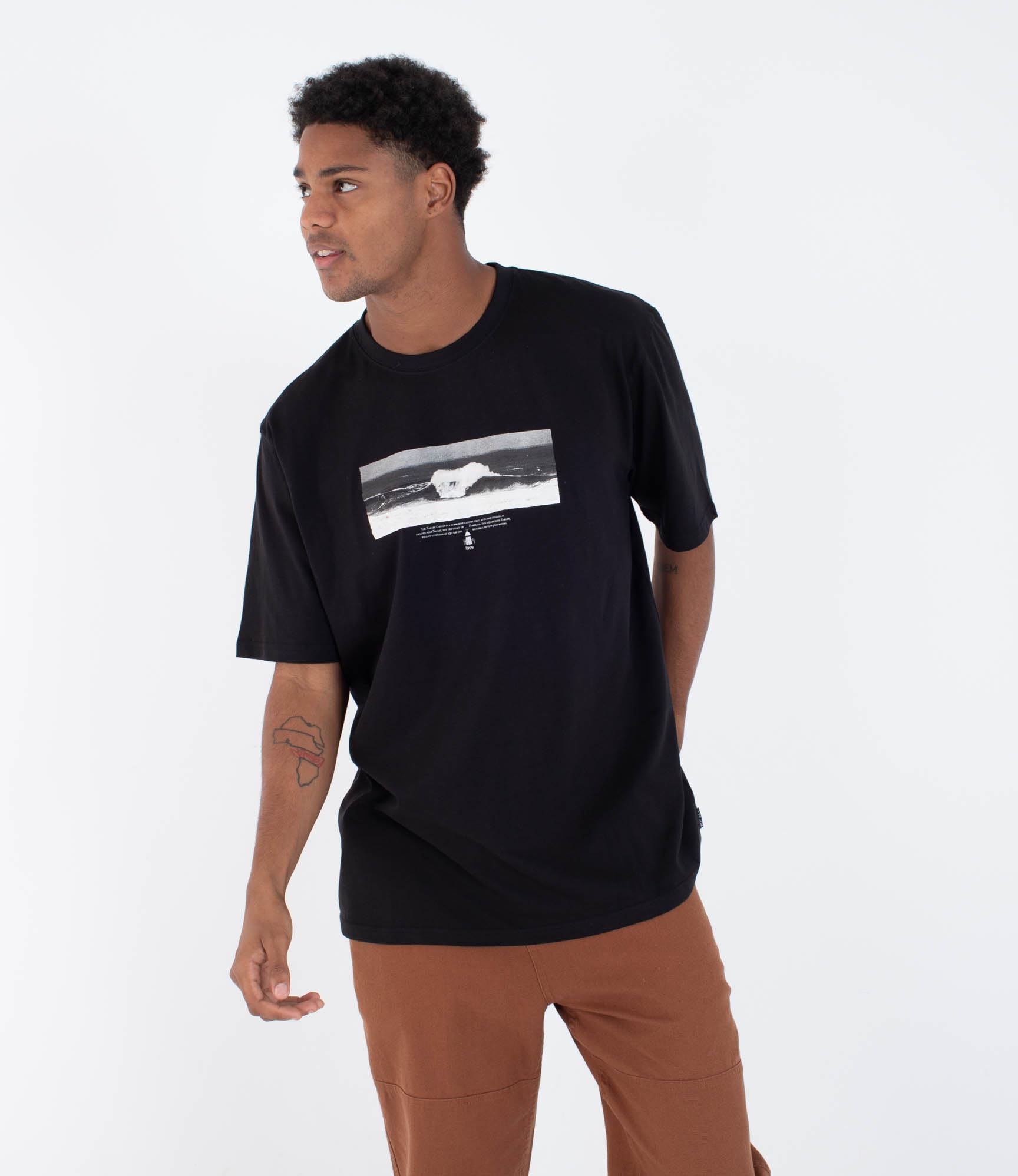 Hurley T-Shirt Short Sleeve Men - Nazare pic Black