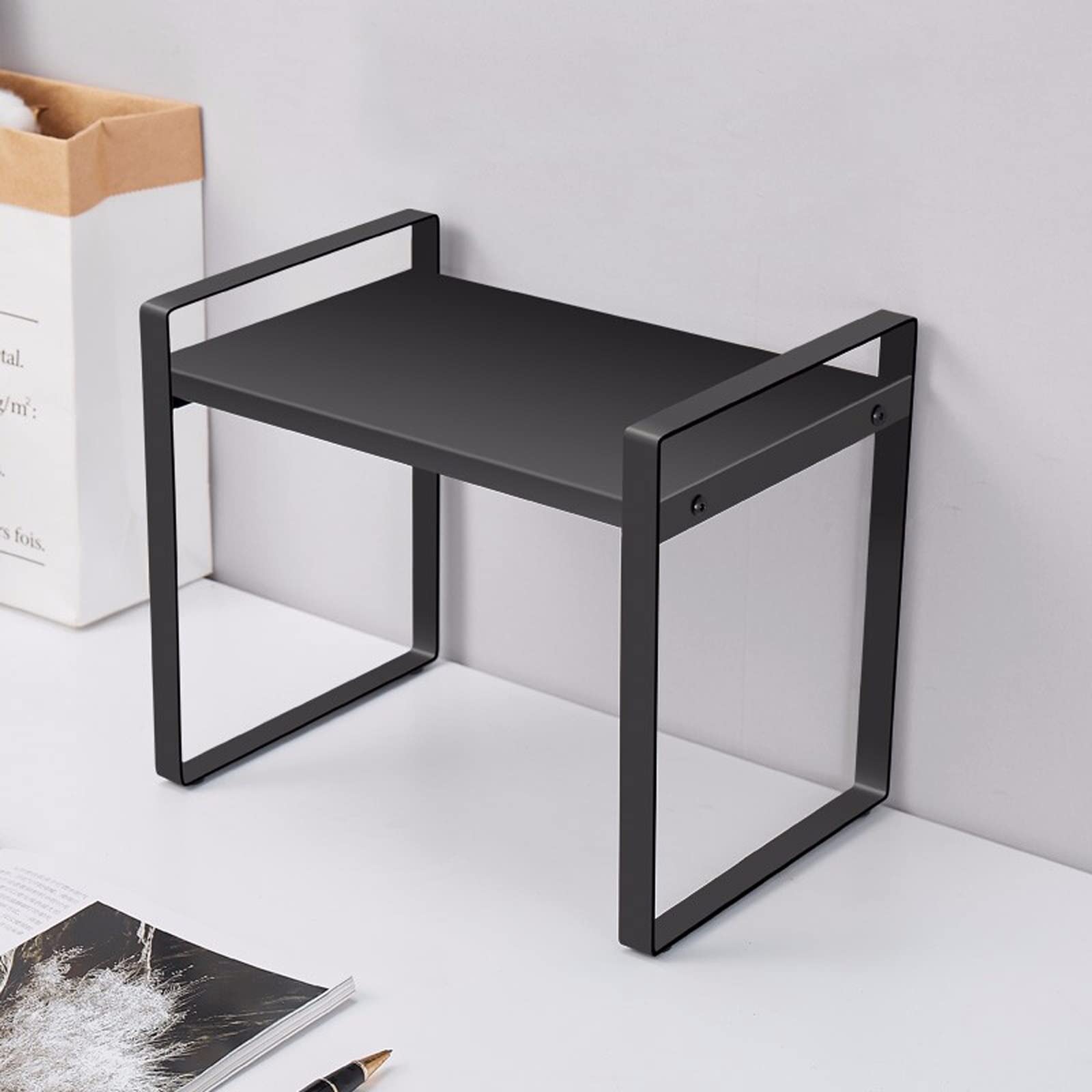 Qiilu étagère de four à micro-ondes Étagère de rangement amovible pour
