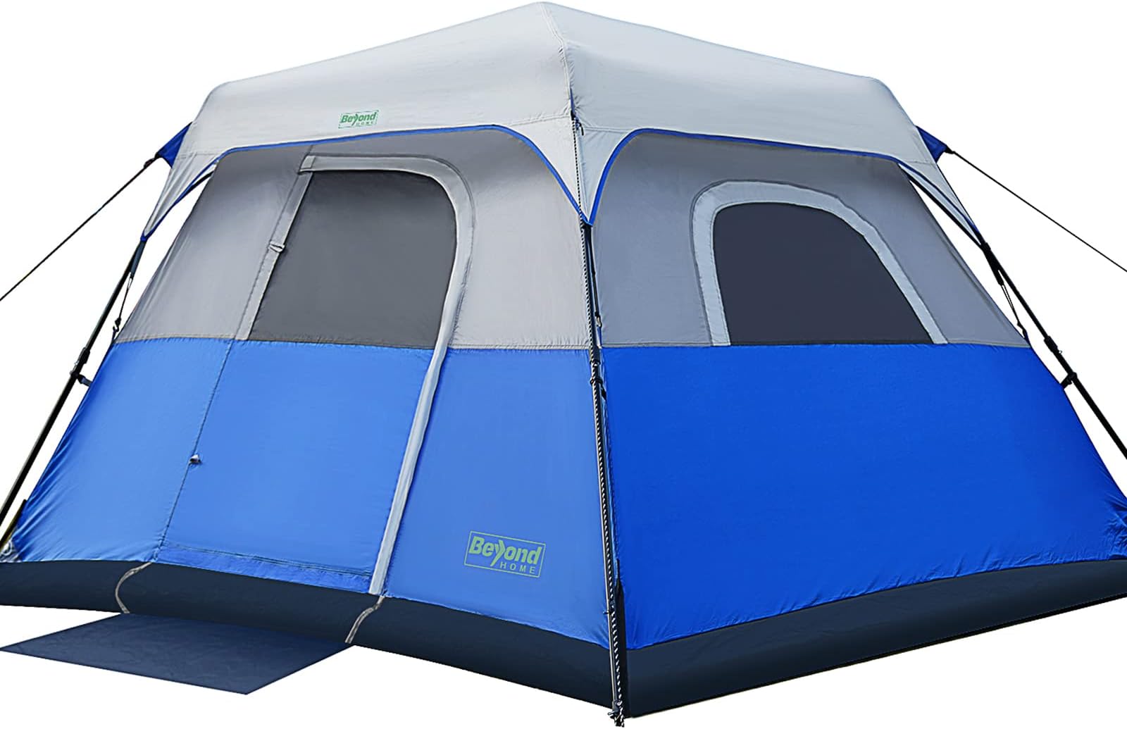 BeyondHOME Instant Cabin Tent, 6 Person Camping Tent Setup in 60 Seconds with Rainfly, Portable Waterproof & Windproof Tent 10'x9'x66'' with Carry Bag for Family Camping, Upgraded Ventilation