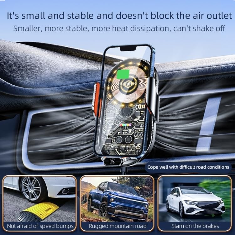 Image of Car Phone Mount Wireless Charger[Handsfree Intelligent auto Open-Close Proximity Sensor][15W Wireless Charging][Sturdy Mount 360Rotation] Compatible for iPhone,Android and All Smartphones