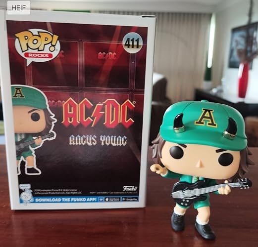 Funko Pop! Rocks: AC/DC - Angus Young - (Green) - Figurine en Vinyle à Collectionner - Idée de Cadeau - Produits Officiels - Jouets pour les Enfants et Adultes - Music Fans