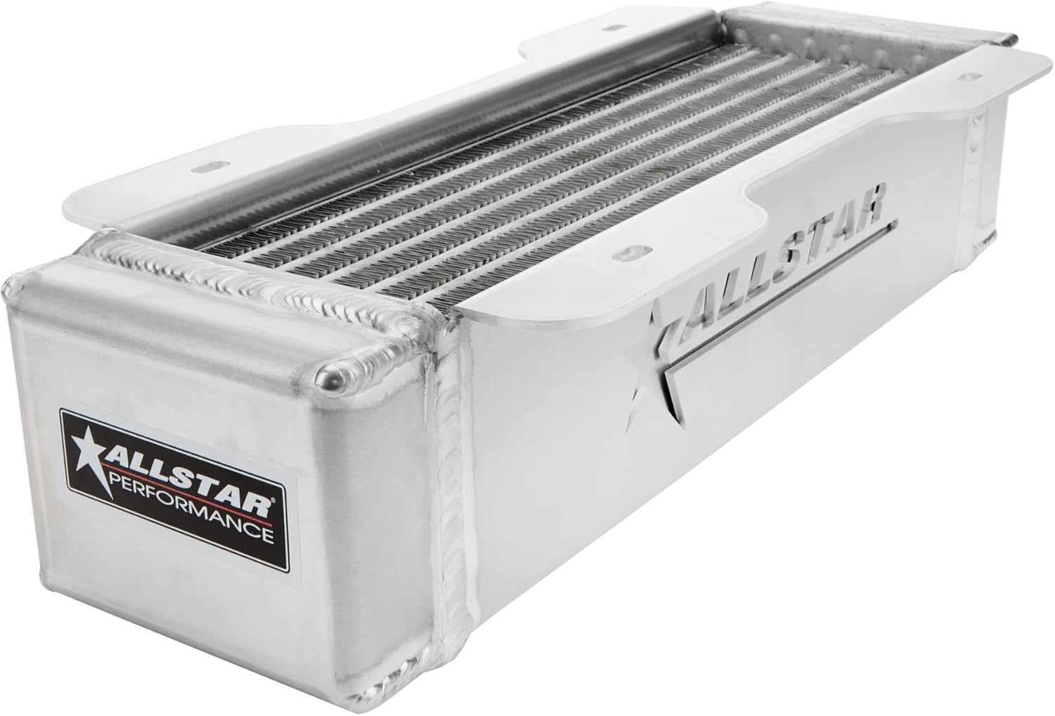 Allstar 4" x 15" Aluminum Flange Mount Dual Pass Oil Cooler