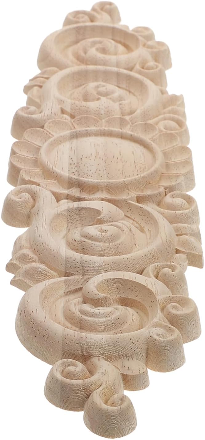 1pc Wood Carving Decorative Wooden Onlays Scrapbooking Embellishment Trendy Home Wood Decorative Wooden Appliques Wood Appliques Home Decoration Fireplace Mosaic