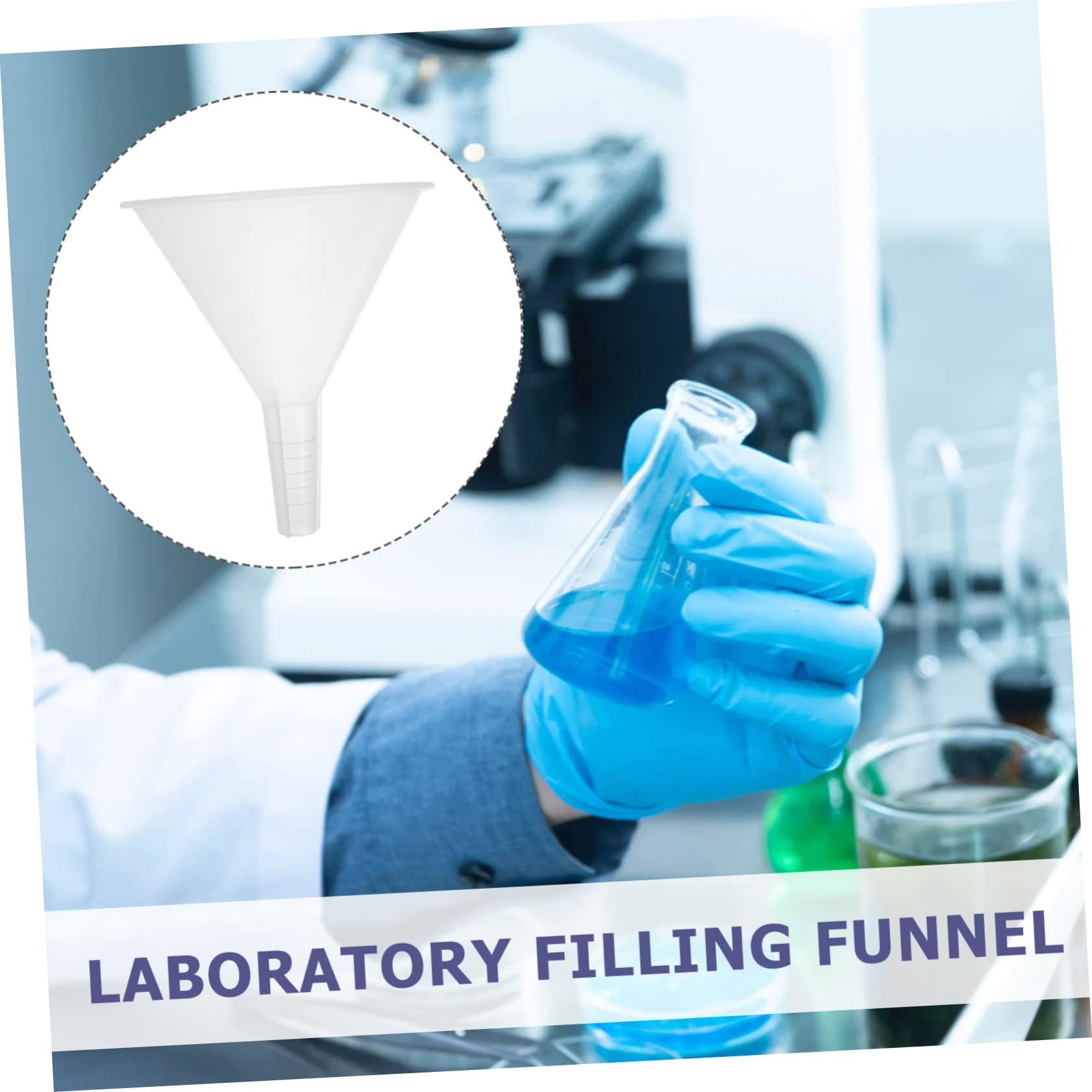 VILLFUL 5pcs Laboratory Funnel Dispenser Spillover Spilt Triangle Funnel Transparent Funnel Small Funnels Experiment Filling Funnel Scientific Plastic Funnel Laboratory Plastic Funnel