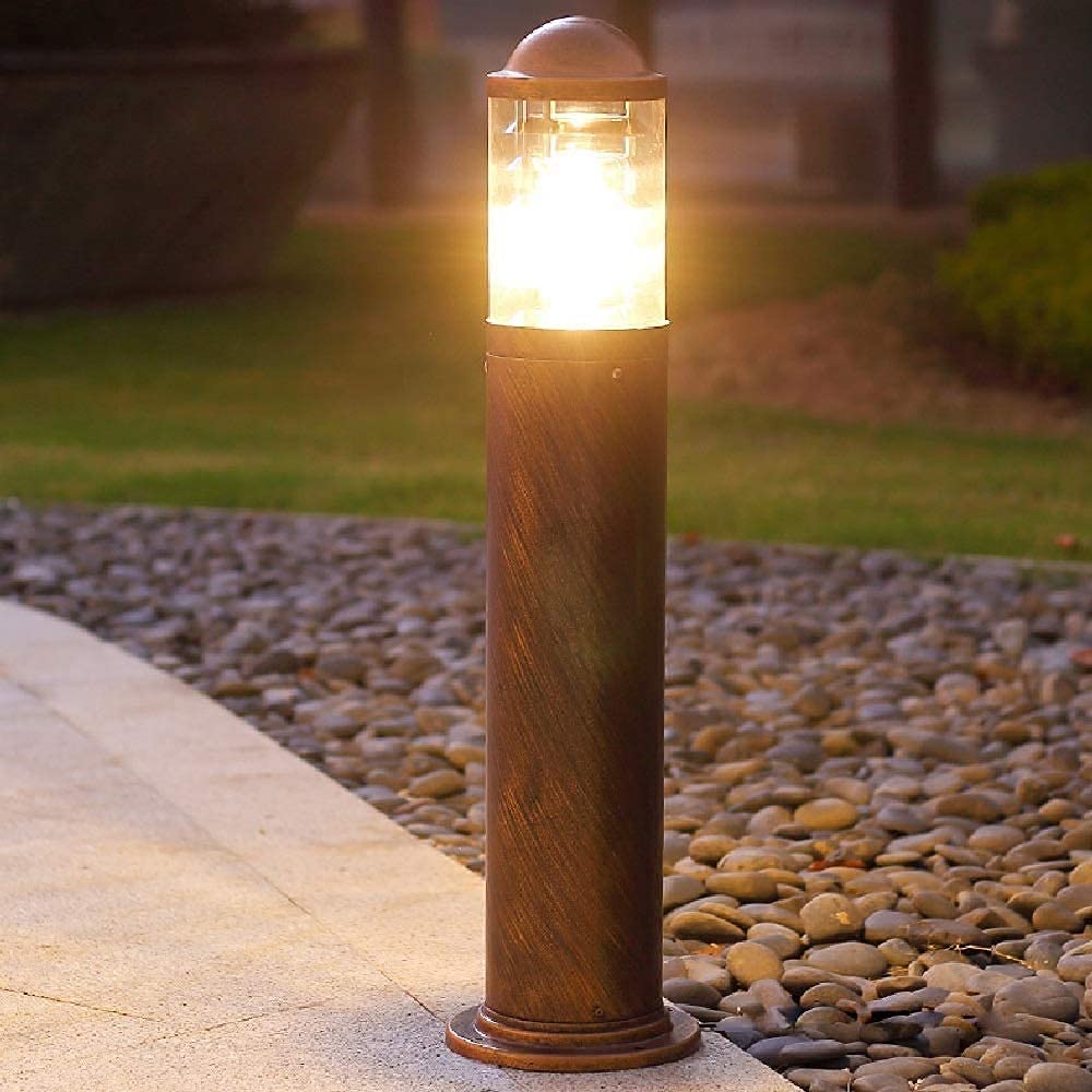Applique Murale 80 cm, Colonne de pelouse, éclairage de terrasse, Pilier, Cylindre en Bronze Rustique, éclairage de Rue, éclairage d'extérieur, étanche à la Pluie, E27, éclairage d