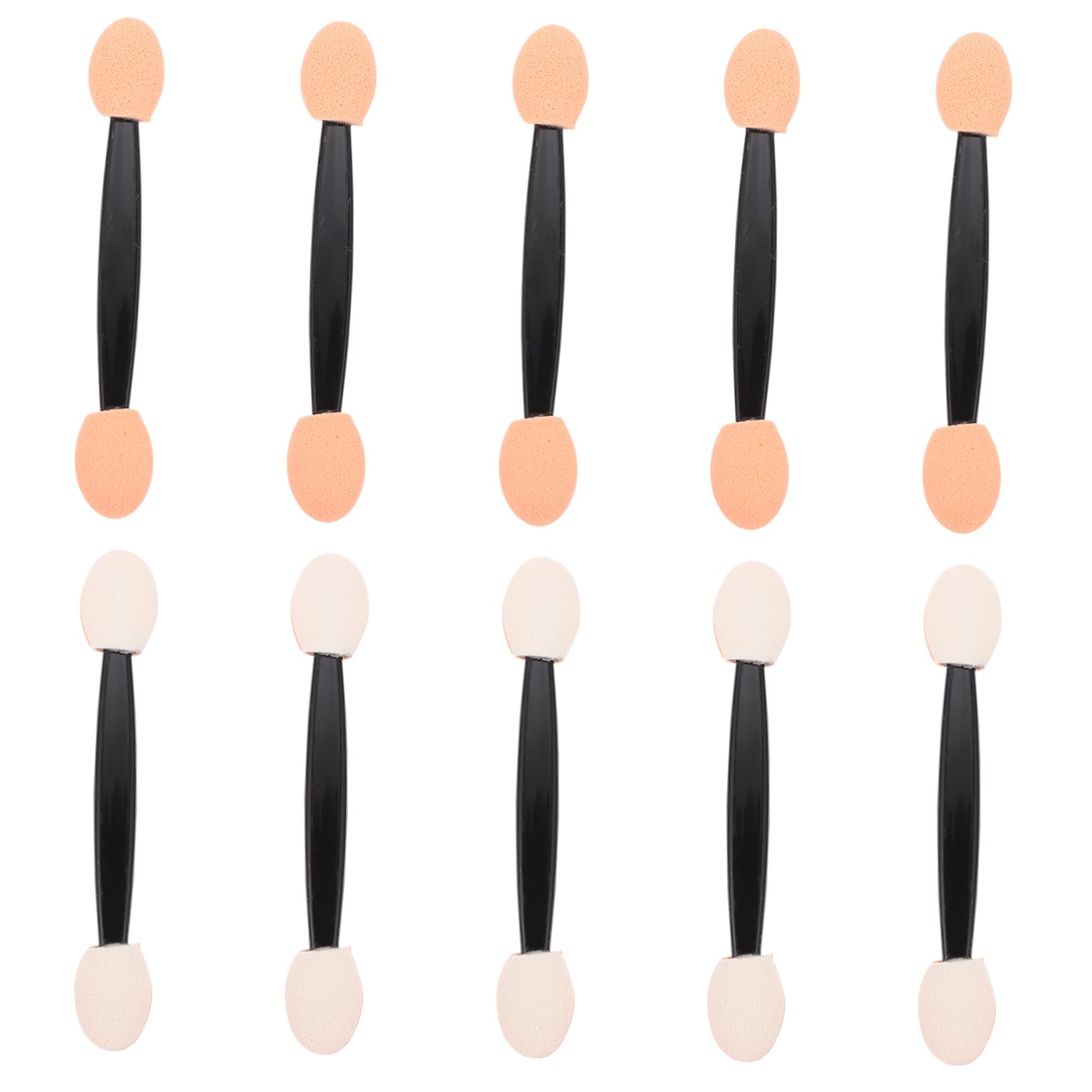 Beatifufu 2sets Eye Makeup Brushes Set Disposable Eyeshadow Applicator Dual-sided Sponge for Eye Shadow 100pcs*2