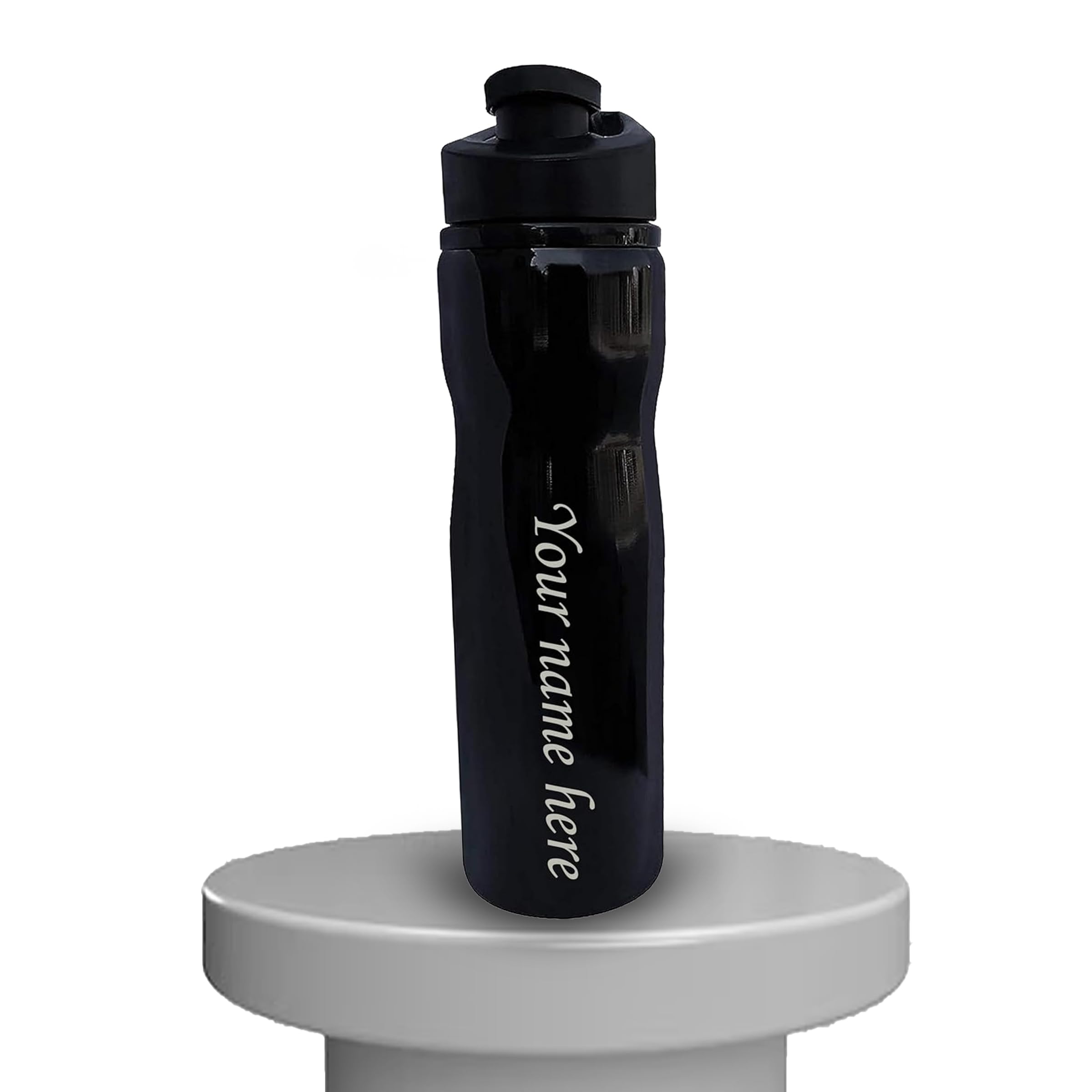 Savri Personalized Stainless Steel Water Bottle with Name engrave | Employee/Staff | Perfect for Appreciation/Recognition Gift (Black)