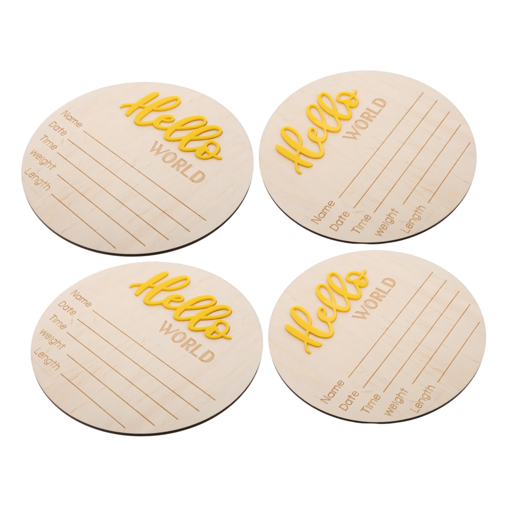 Abaodam Newborn Sign Card Baby Birth Sign for Showers Baby Announcement Name Rustic Nursery Decor