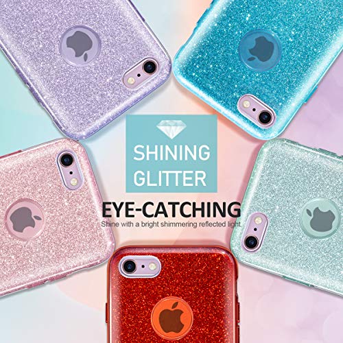 Mateprox Iphone 6S Plus Case Iphone 6 Plus Case Glitter Slim Crystal Bling 3 Layer Hybrid Protective Case For Iphone 6S Plus/6 Plus 5.5'' (Green) #TOP6