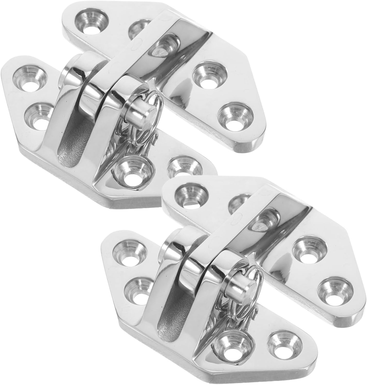 2pcs Heavy-Duty Hinges Stainless Steel Boat Hatch Hinge for Deck Cabinet Doors Easy Installation Screws Reliable Performance and Exceptional Durability