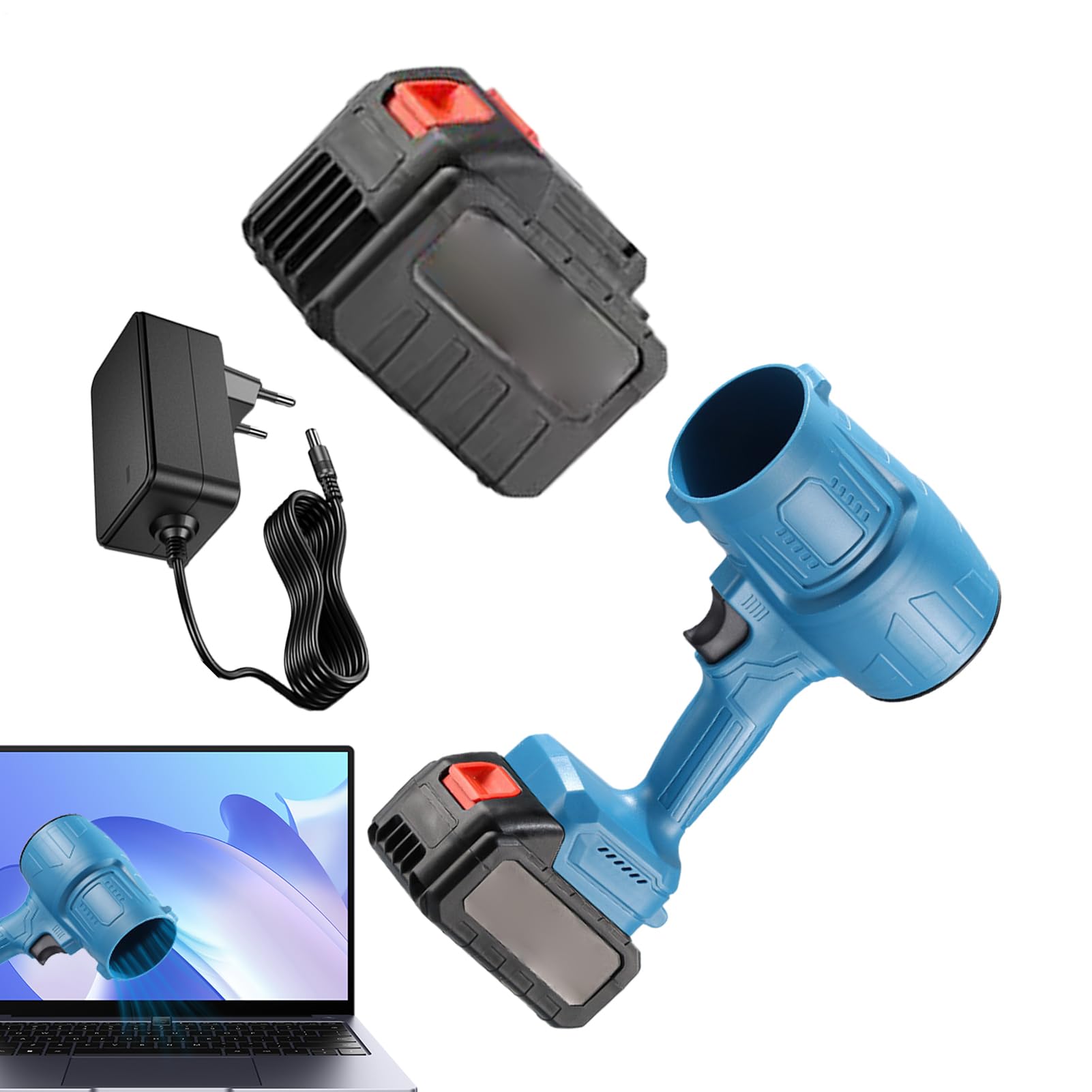 Ventilateur portable 19000 TR/Min pour nettoyer l'intérieur de voiture et la cour sans effort