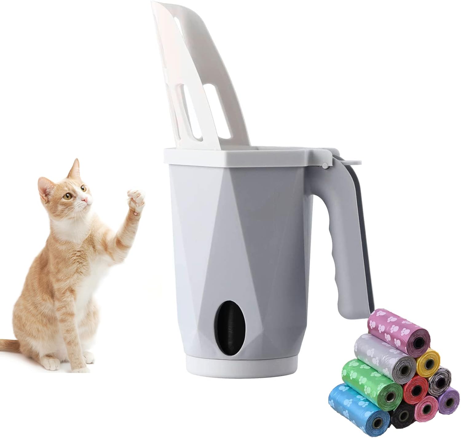 YPJX Cat Litter Scoop, Integrated Detachable Deep Litter