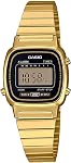 Casio Women’s Vintage LA670WGA-1DF Daily Alarm Digital Gold-Tone Watch