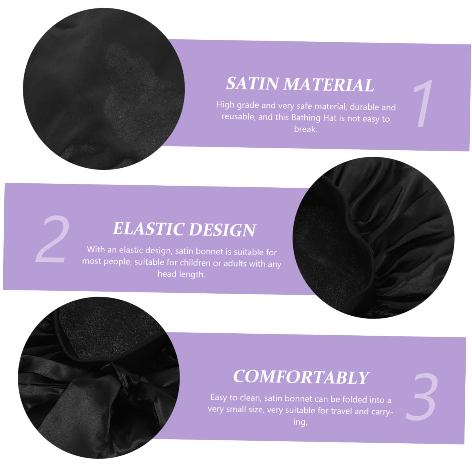 Housoutil 4stücke Bowknot Satin Duschhaube Für Damen Extra Große Wasserdichte Badekappe Für Lange Haare Wiederverwendbar Für Spa Schlaf Und Kosmetik