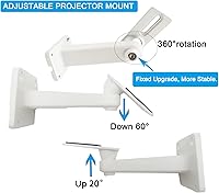 Vista 4 de 2-Be-Best Soporte de pared para mini proyector, ángulo mejorado, longitud de montaje de proyector ajustable de 7.9 pulgadas, rotación de 360°
