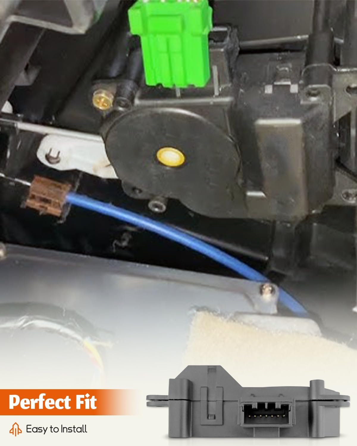 HVAC Air Blend Door Actuator Mode Passenger Side Fits for Acura MDX 3.7L V6 2007-2013 Honda Odyssey 2005-2010 Ridge-line RTS RT 2006-2014 3.5L V6, Air Vent Control, Replace 604-868