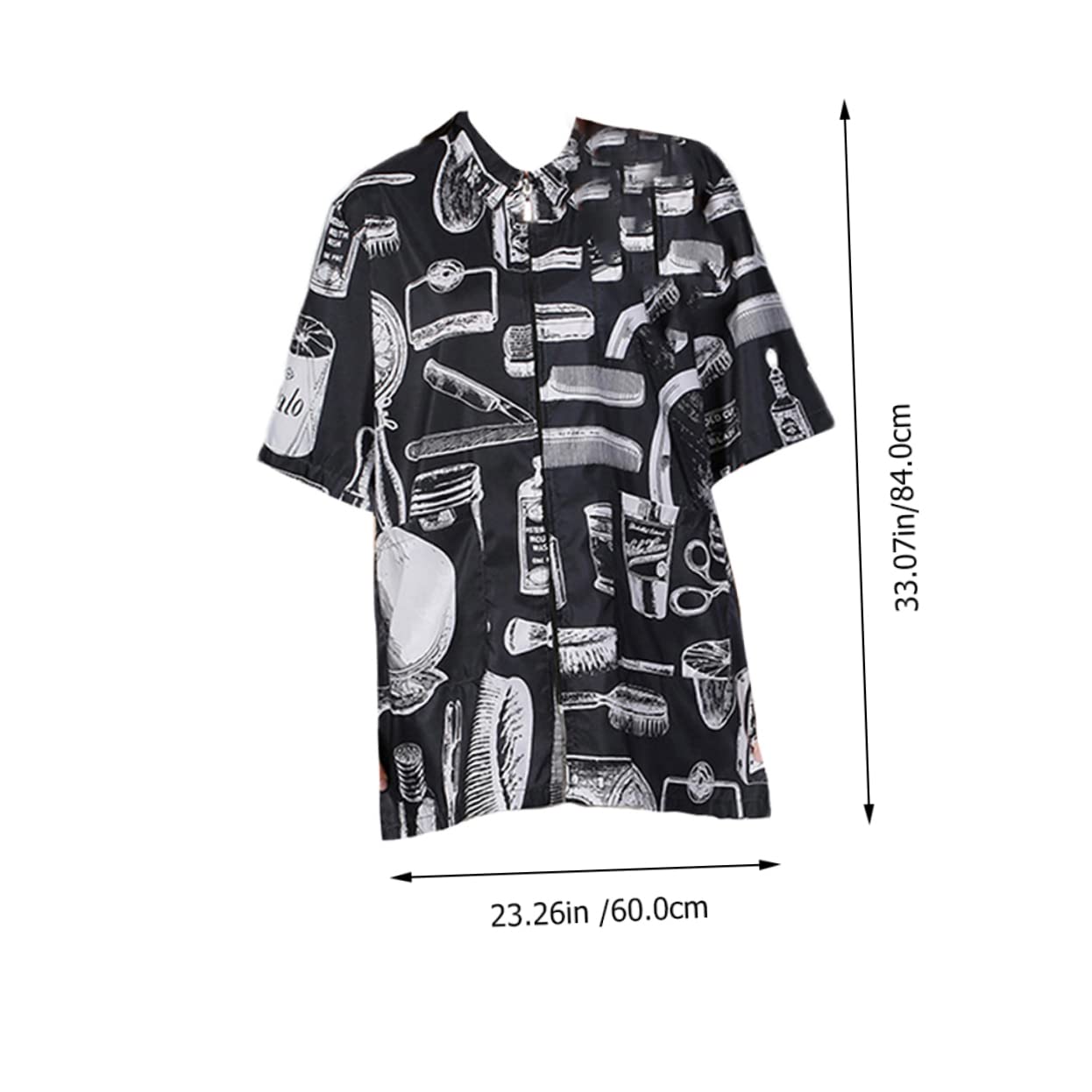 Friseuruniform Arbeitskleidung Kurzarm Friseurkittel Schwarz Xl Professionelle Haarschneidekleidung Für Salon Und Spa