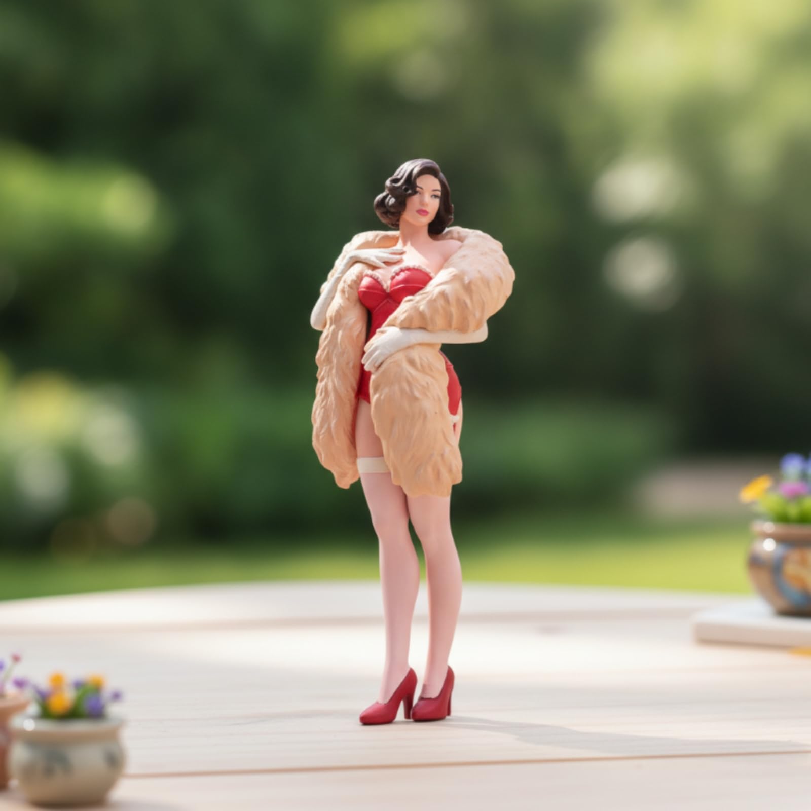 Modellfigur mit Kleid handbemalt Miniatur-Frauenfigur detailreich Dioramafiguren für Modellbauer, Hobbyisten, 1-24 Cloak Beauty
