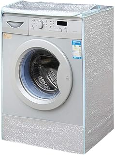Tongliang Couvercle De Machine À Laver Anti-Poussière Housse Machine À Laver Anti-Soleil Housse pour Lave Linge Étanche Couvercle de Protection en Film Aluminium Imperméable 60 x 65 x 85 cm
