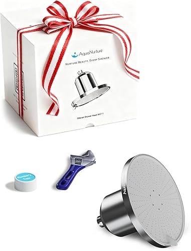 Miniatura 8 de Cabezal de ducha filtrado, filtro de cabezal de ducha de alta presión AquaNurture para cabello y piel más saludables, elimina el cloro y los metales