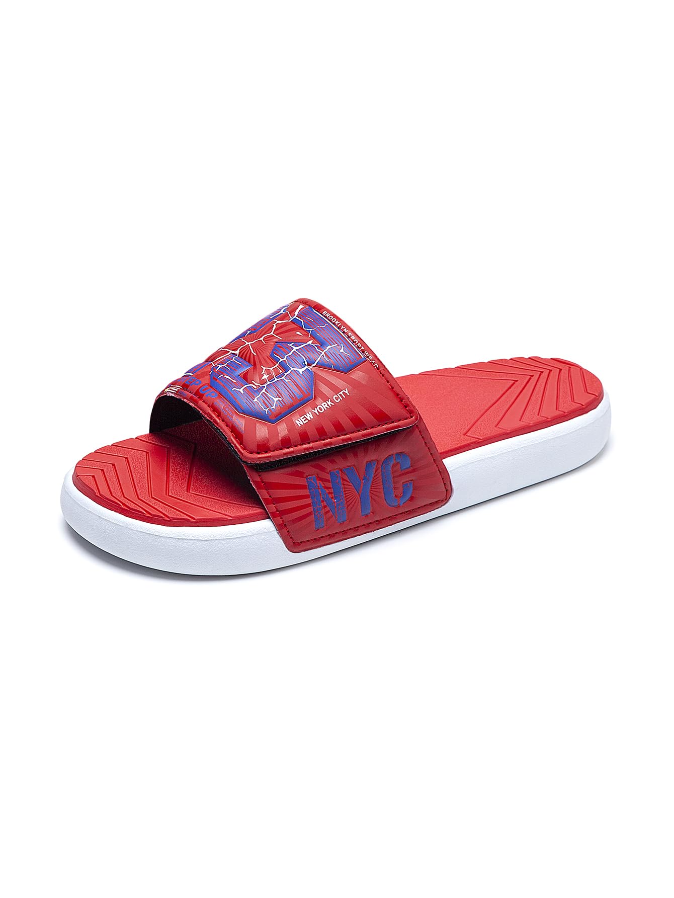 DREAM LAKE Men's Sport Slide Sandals, Flexible Midsole, Casual Beach Slides