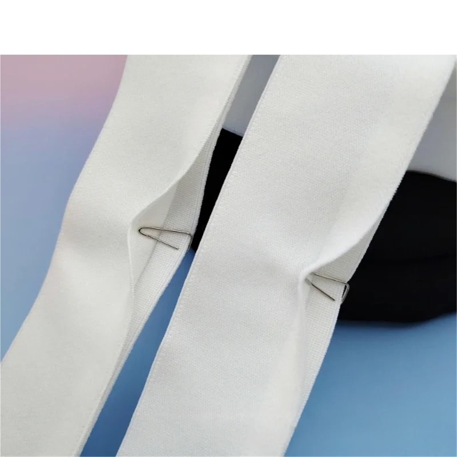 Banda Elástica de Nailon Banda elástica abierta de nailon | Cinta elástica en forma de Y for ropa interior, bandas de goma for pantalones, accesorios de costura(White,10Yards,40mm)