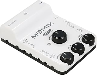 yeacher Momix USB Audio Interface Mixer Portable Audio Mixer Professional Sound Mixer Para Pc Smartphone Equipamento De Áudio Instrumentos Musicais Branco