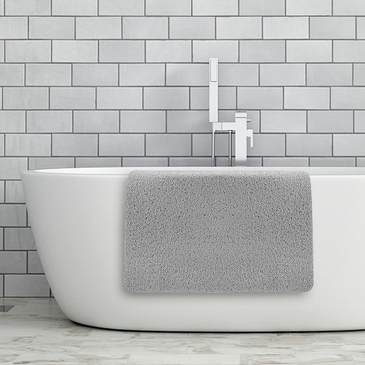 Asvin Soft Textured Bath, Shower, Tub Mat, 24x32 Inch, Phthalate Free, Non Slip Comfort Bathtub Mats with Drain, PVC Loofah Bathroom Mats for Wet Areas, Quick Drying : Home & Kitchen